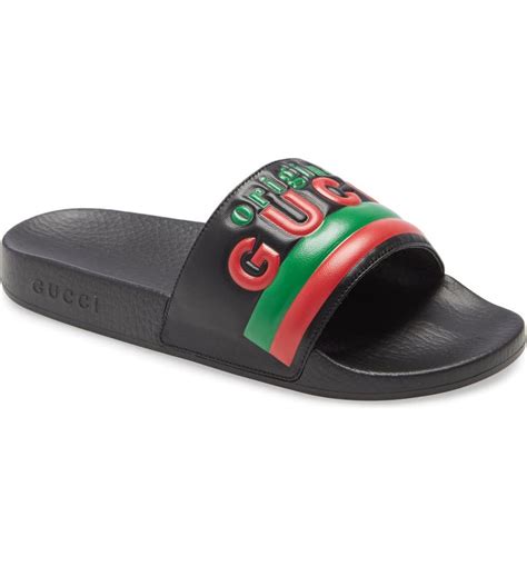 Gucci Pursuit Logo Slide Sandal (Men) 